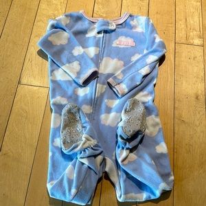 Carter’s Just One You fleece footed pjs 18M